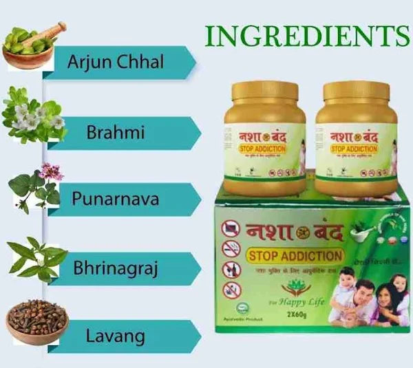 Nasha Band Anti-Addiction Ayurvedic Powder