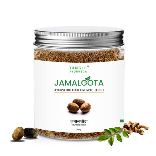 Jamalgota powder for Hair Growth, Natural Hair Solution For Women and Men, detoxified jamalgota seeds powder