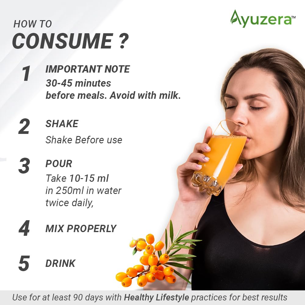 Ayuzera Vitamin C Himalayan Sea Buckthorn Pulp Juice