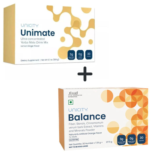UNICITY UNIMATE LEMON GINGER (30 SACHETS) AND UNICITY BALANCE (30 SACHETS) COMBO
